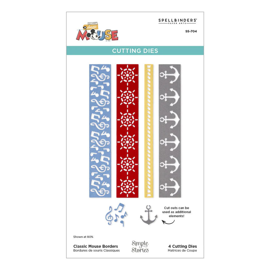 Spellbinders - Dies - Say Cheese Classic Mouse - Classic Mouse Border