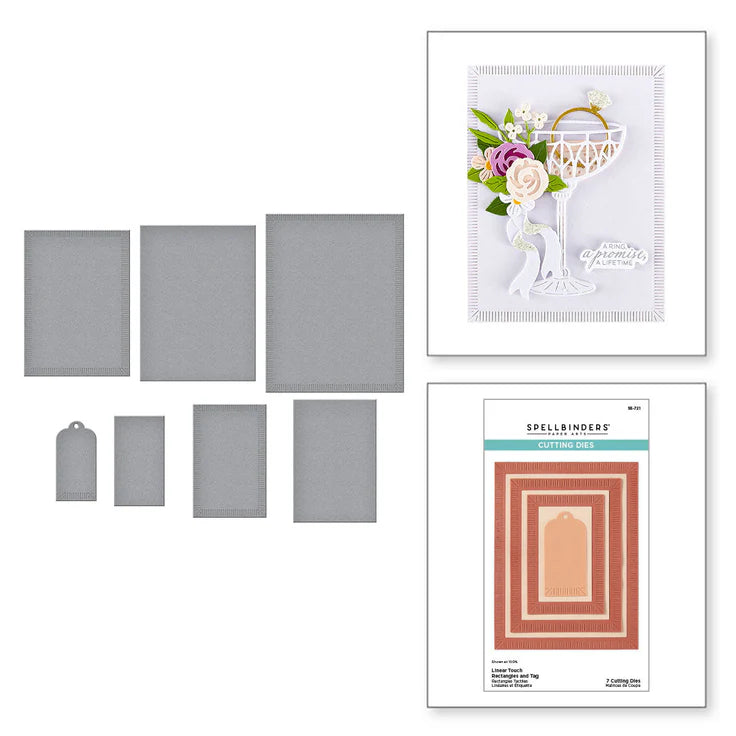 Spellbinders - Dies - Linear Touch Rectangles and Tag