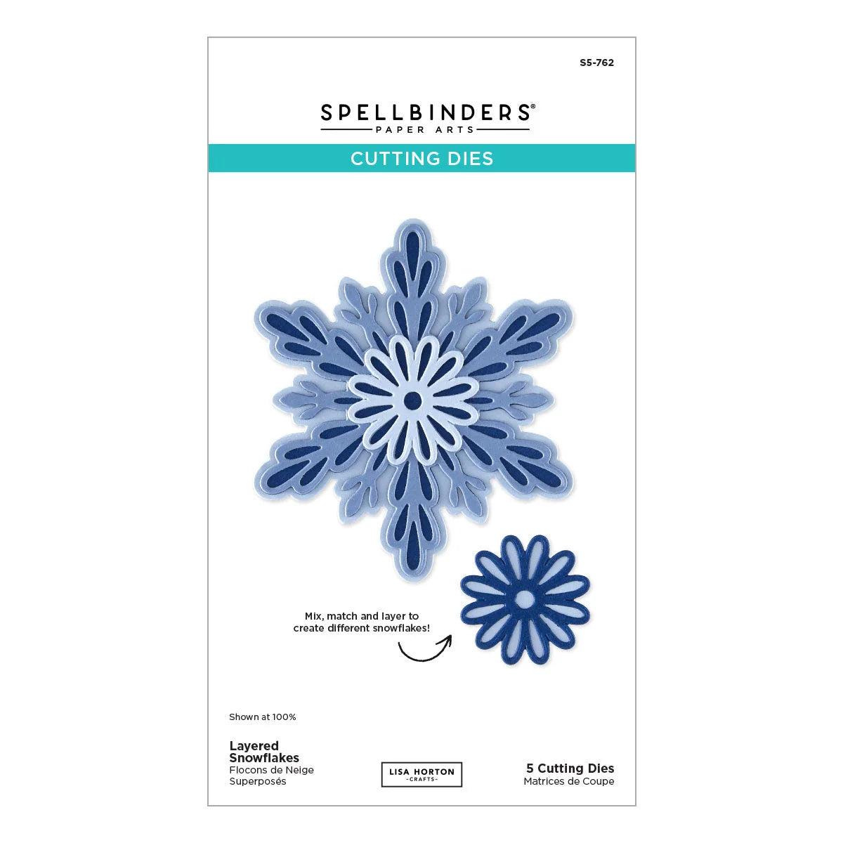 Spellbinders - Layered Snowflakes Etched Dies by Lisa Horton