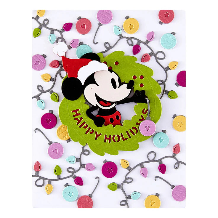 Spellbinders - Dies - Say Cheese Classic Mouse - Christmas - Holiday Wreath