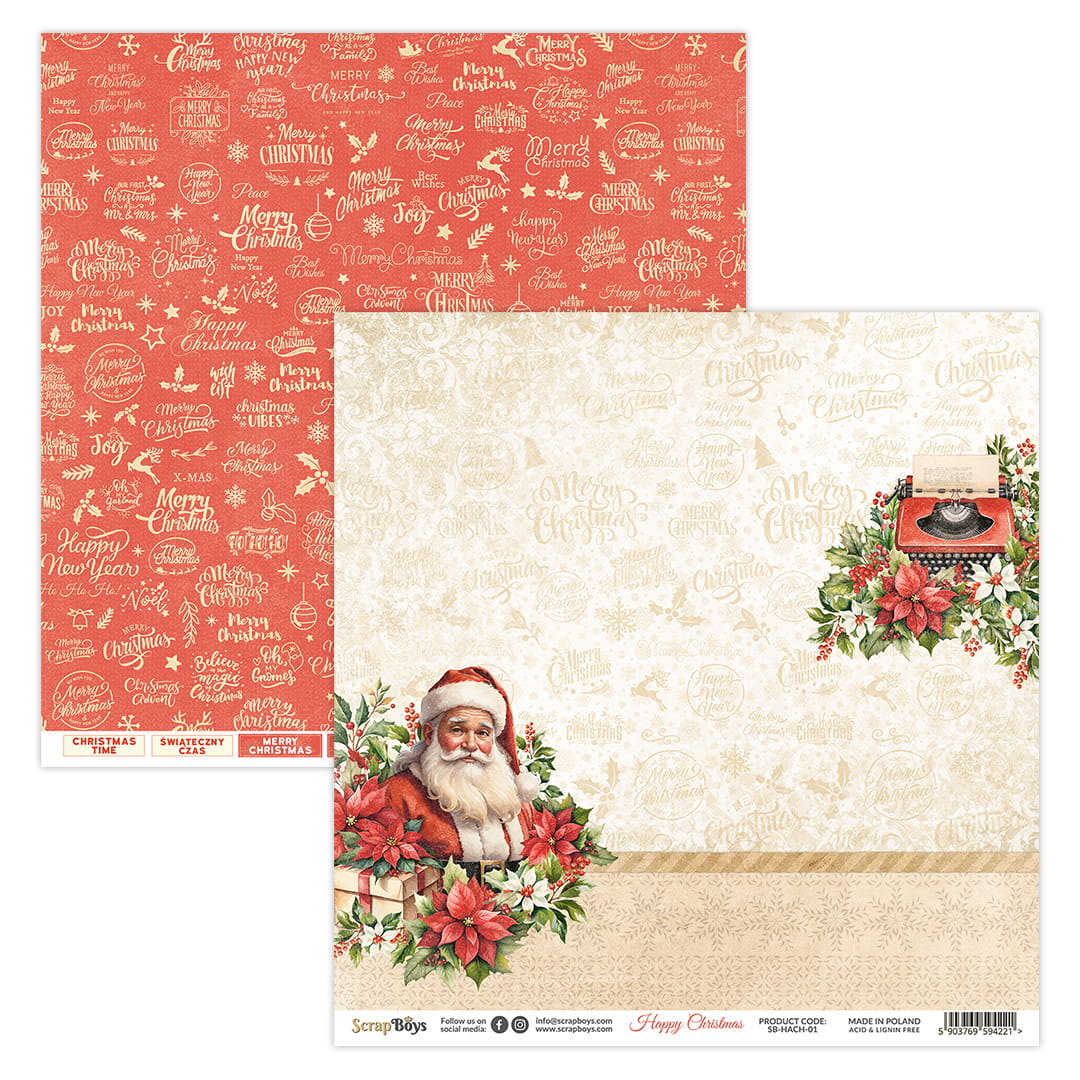 Scrapboys -  Happy Christmas - 01 - 12x12"