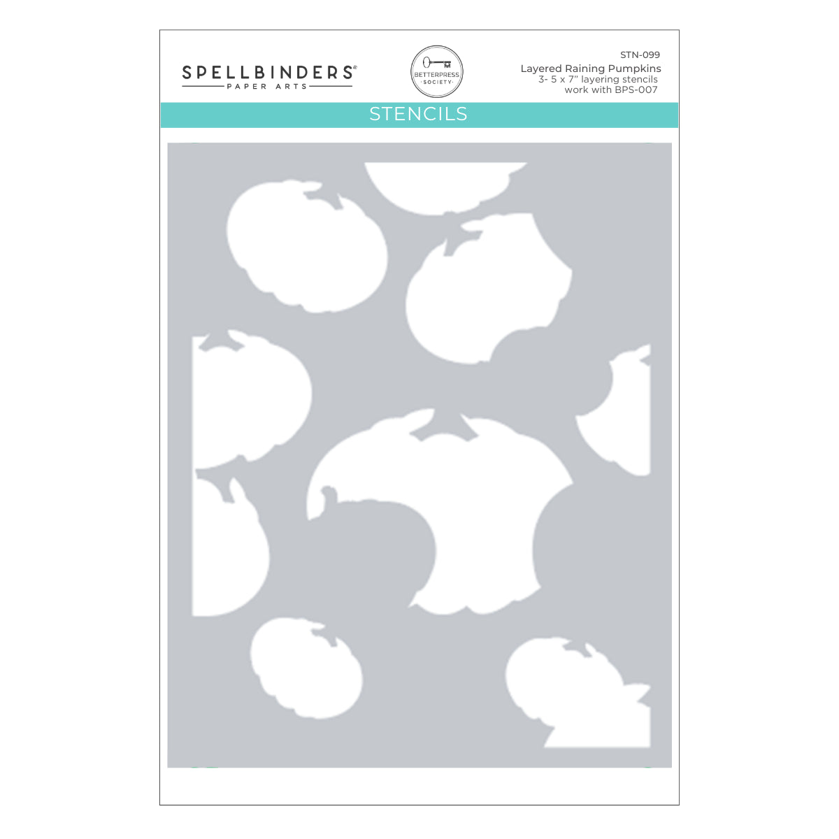 Spellbinders - Layered Raining Pumpkins Stencils