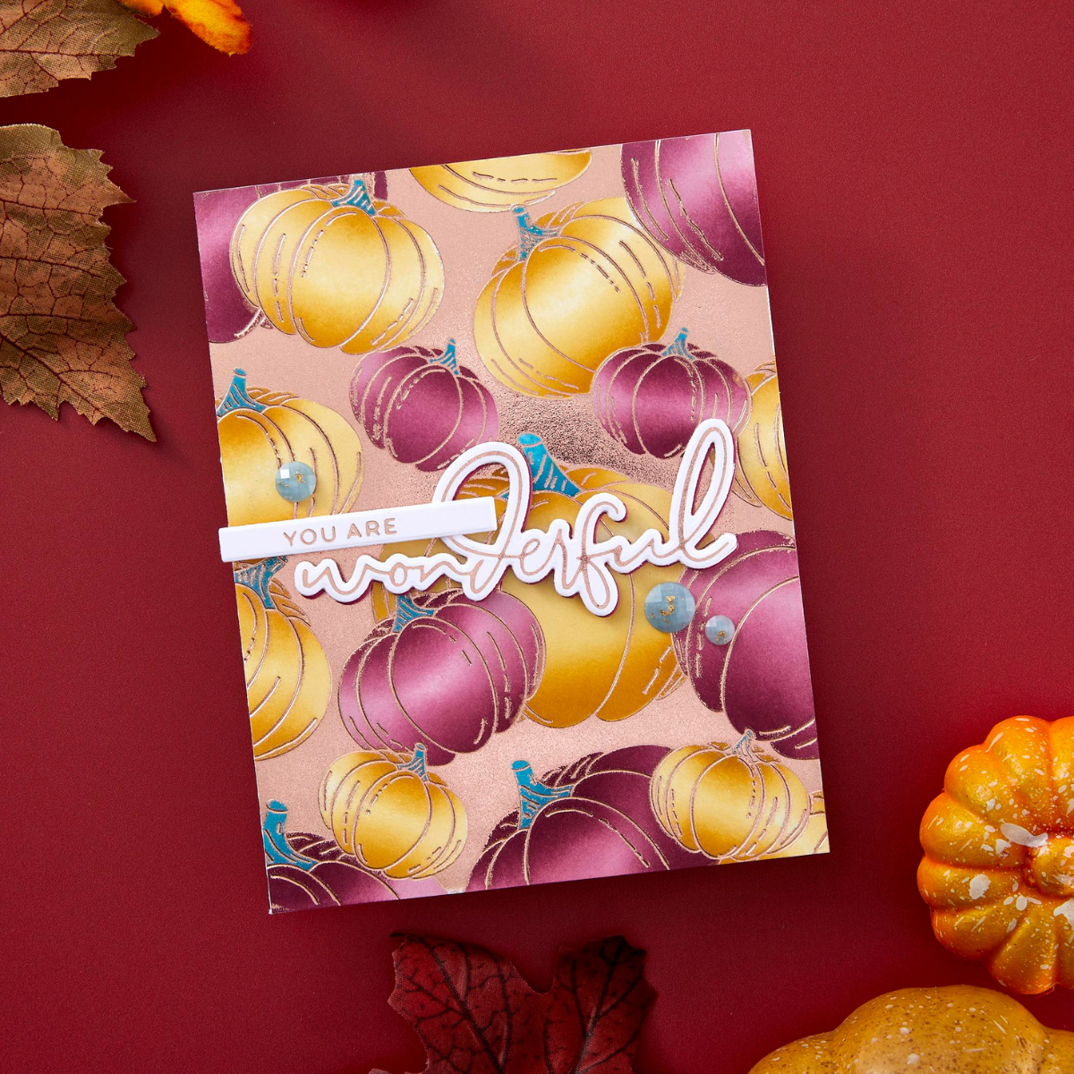 Spellbinders - Layered Raining Pumpkins Stencils