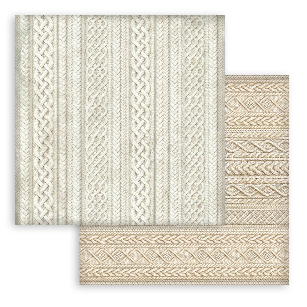 Stamperia - White Christmas  - Knitted patterns -  12 x 12"