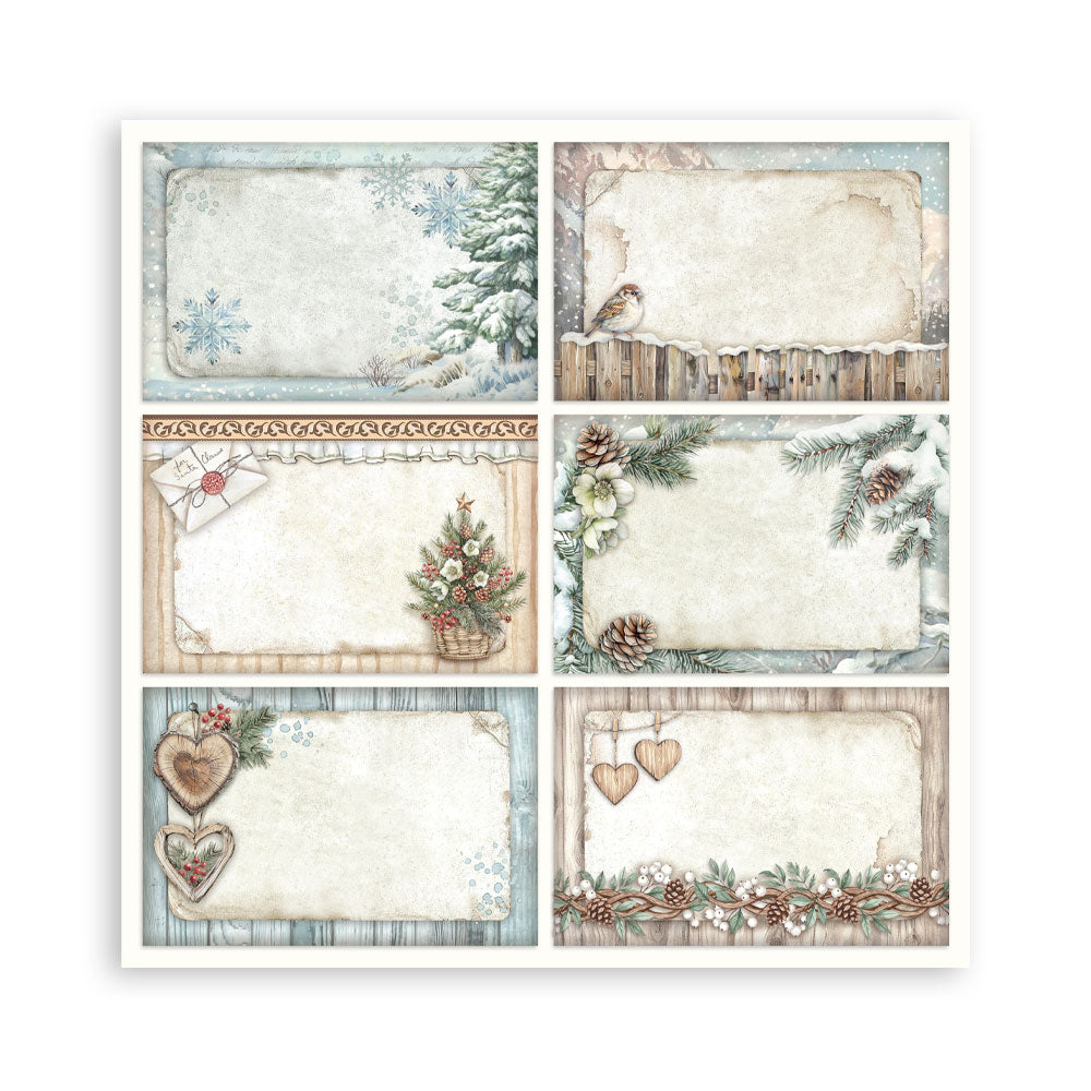 Stamperia - The Owl's house  - 6 postcards -  12 x 12"
