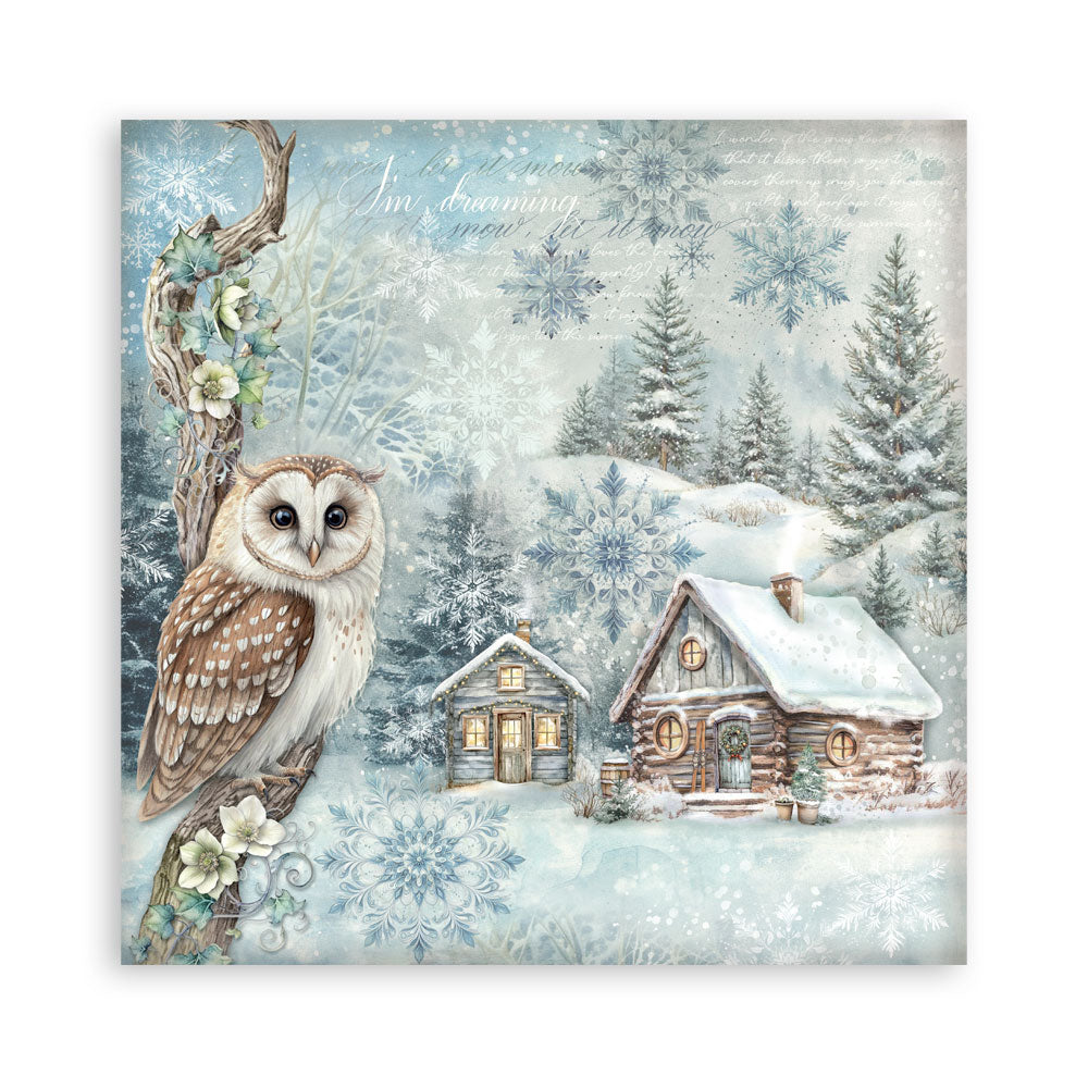 Stamperia - The Owl's house  - House cottage -  12 x 12"