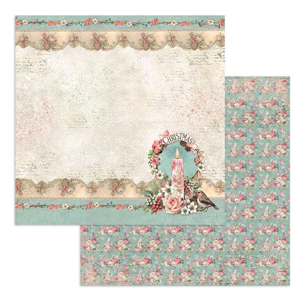 Stamperia  - Pink Christmas - Paper Pad    12 x12"