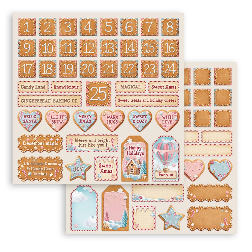 Stamperia - Candy Christmas - Paper Pad - 8 x 8" (10 sheets)