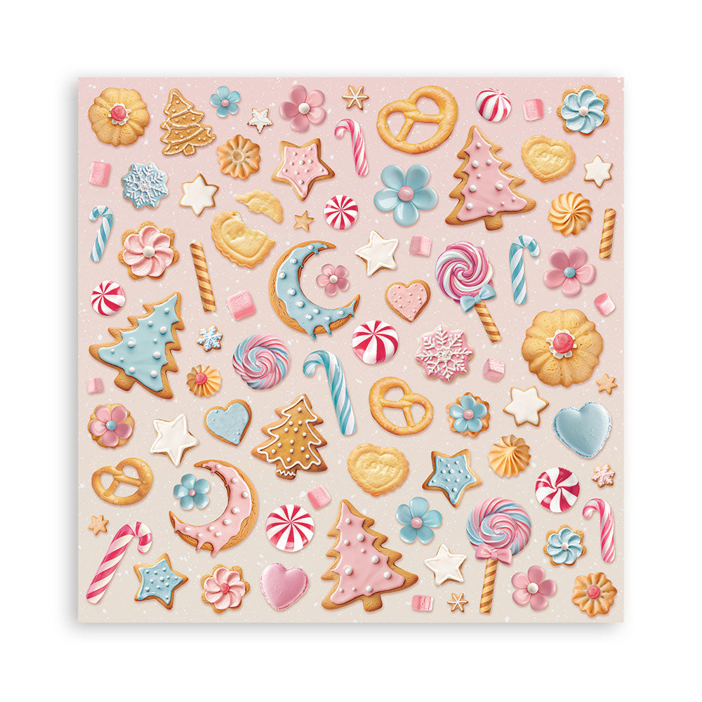Stamperia - Candy Christmas - Paper Pad - 8 x 8" (10 sheets)