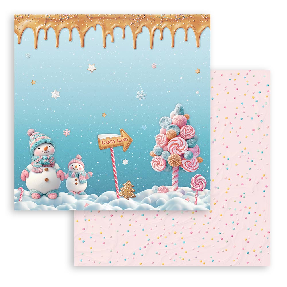 Stamperia - Candy Christmas - Paper Pad - 8 x 8" (10 sheets)