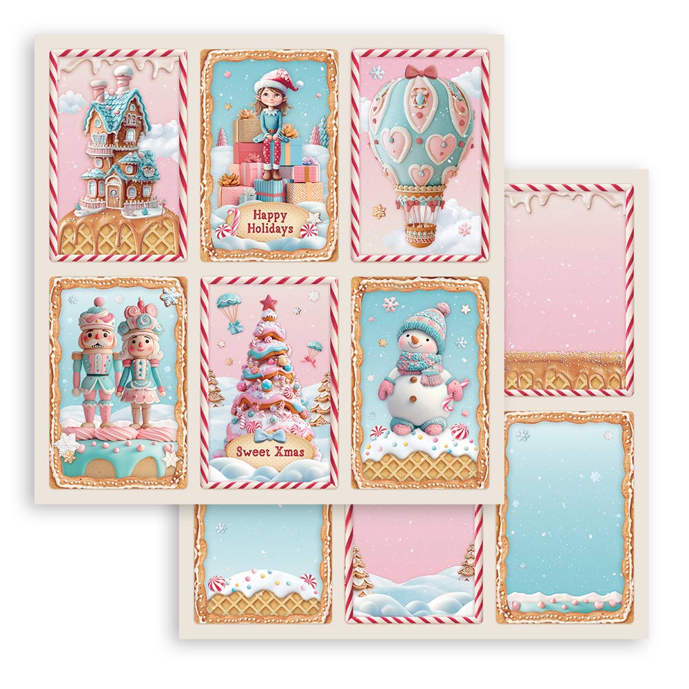 Stamperia - Candy Christmas - Paper Pad - 8 x 8" (10 sheets)