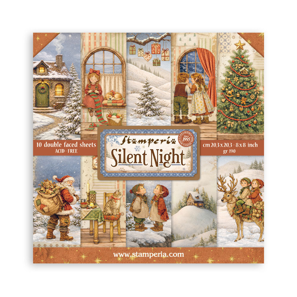 Stamperia - Silent Night  - Paper Pad - 8 x 8" (10 sheets)