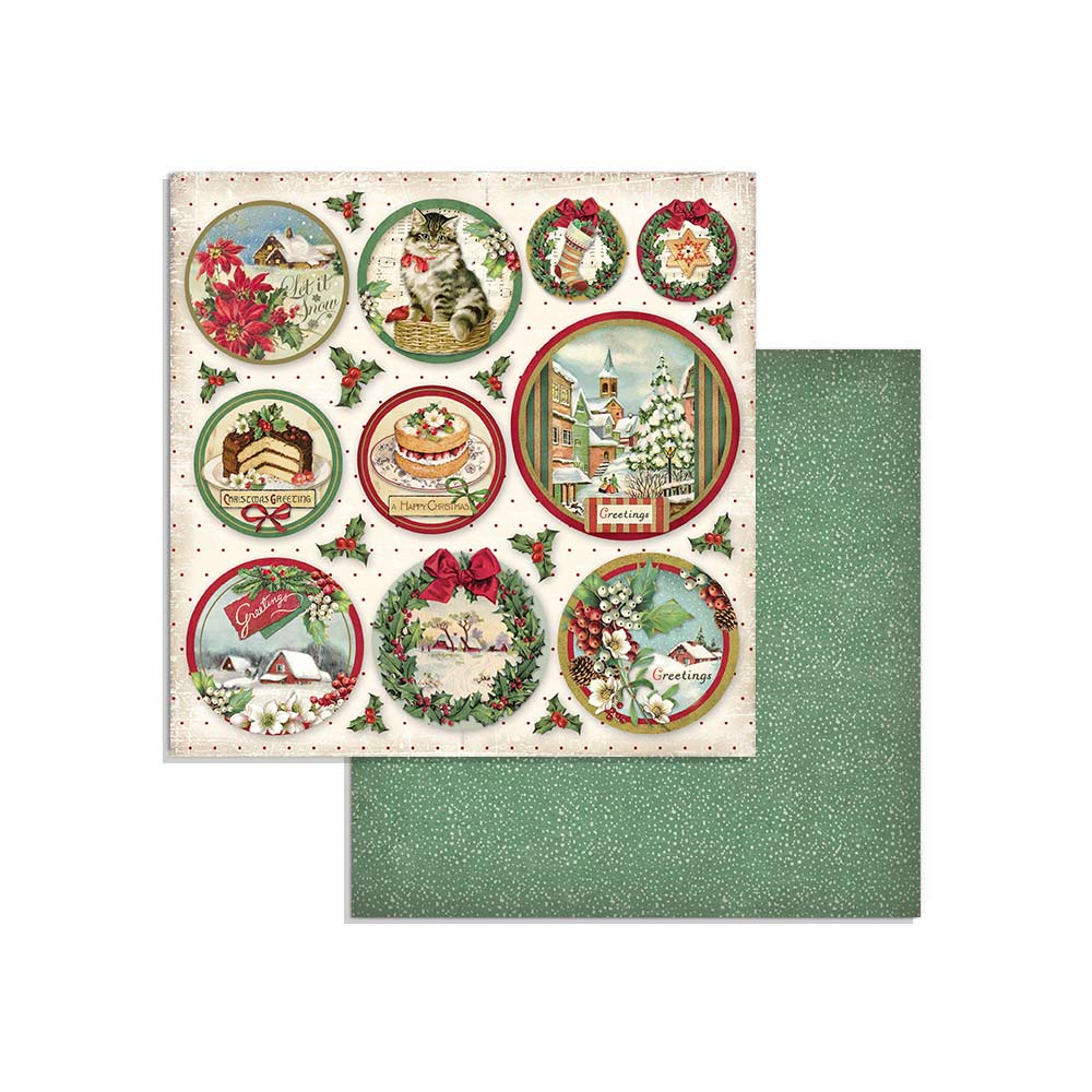 Stamperia  - Classic Christmas - Paper Pad    8 x 8"