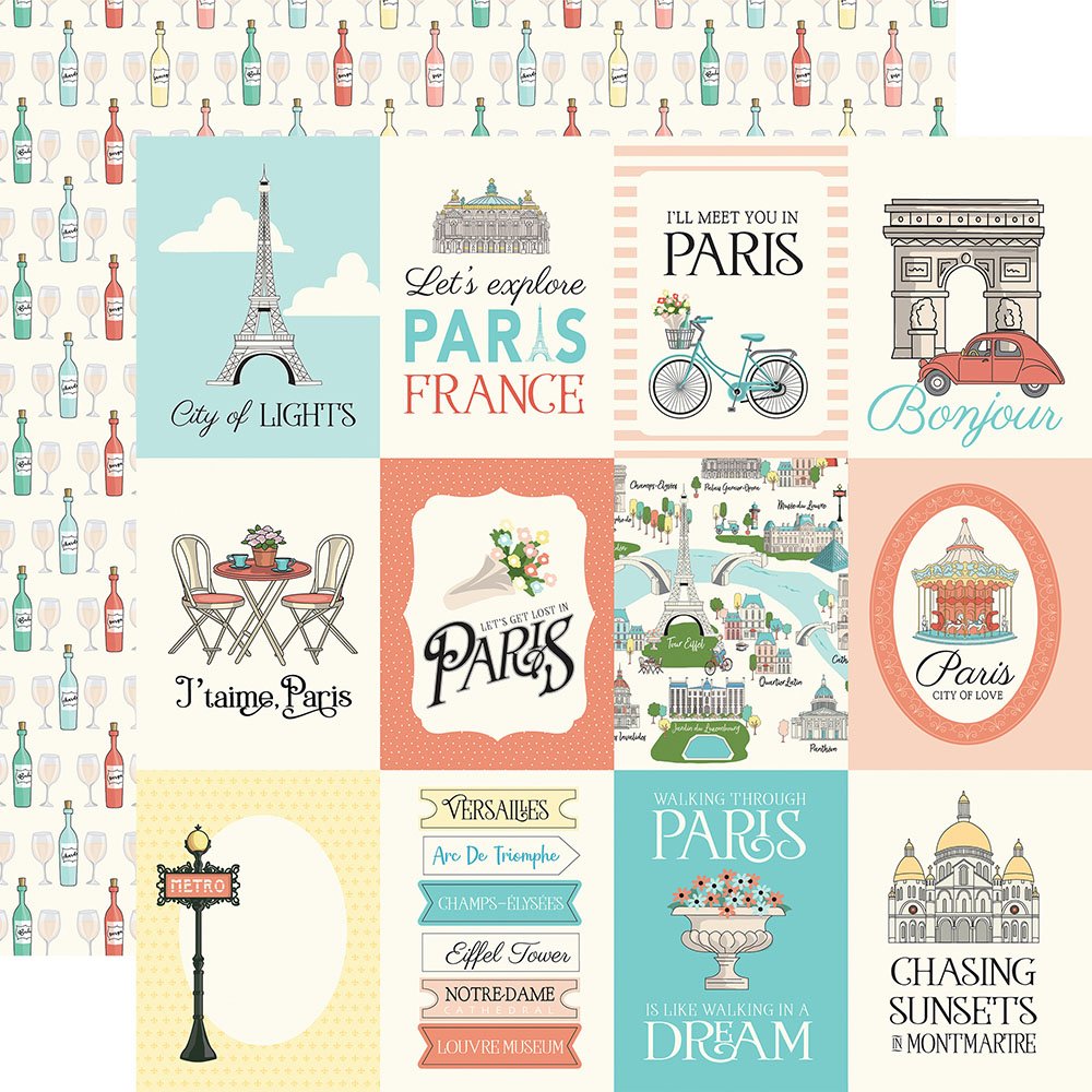 Carta Bella - Paris - 3x4 Journaling Cards 12x12"