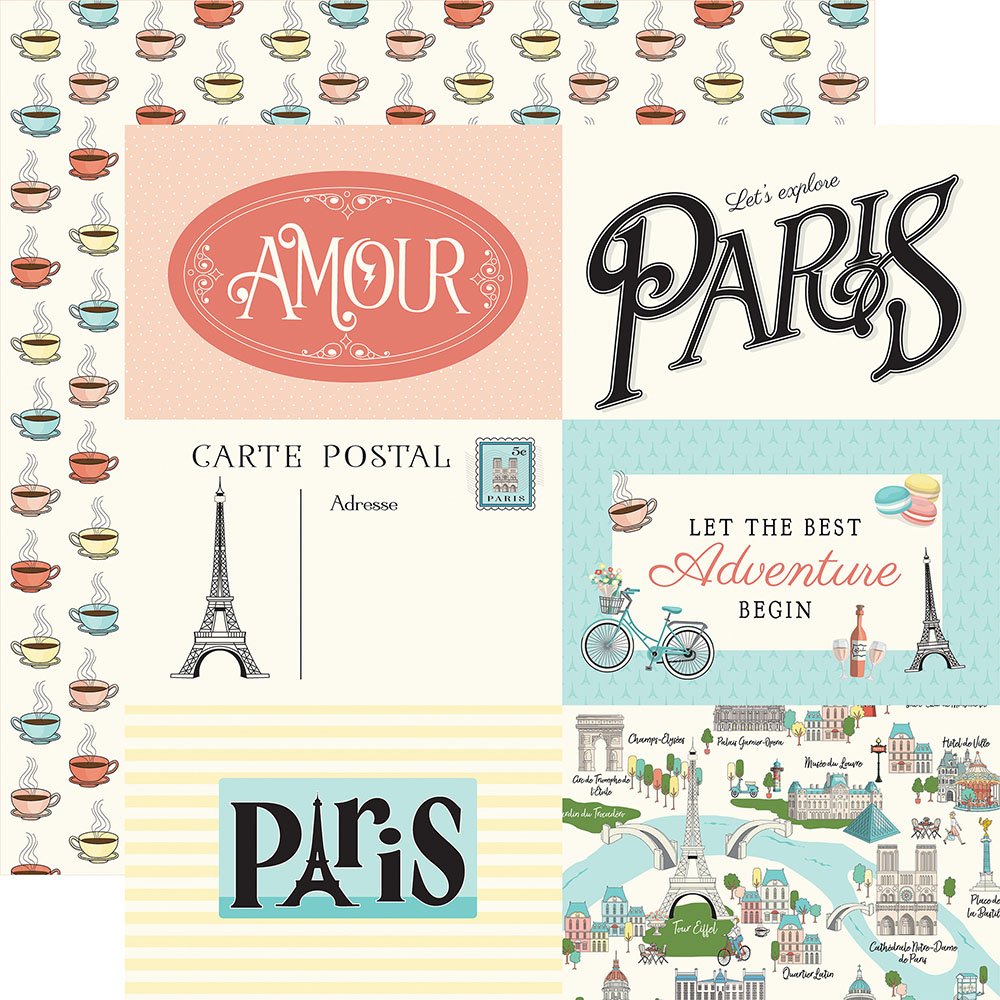 Carta Bella - Paris - 6x4 Journaling Cards 12x12"