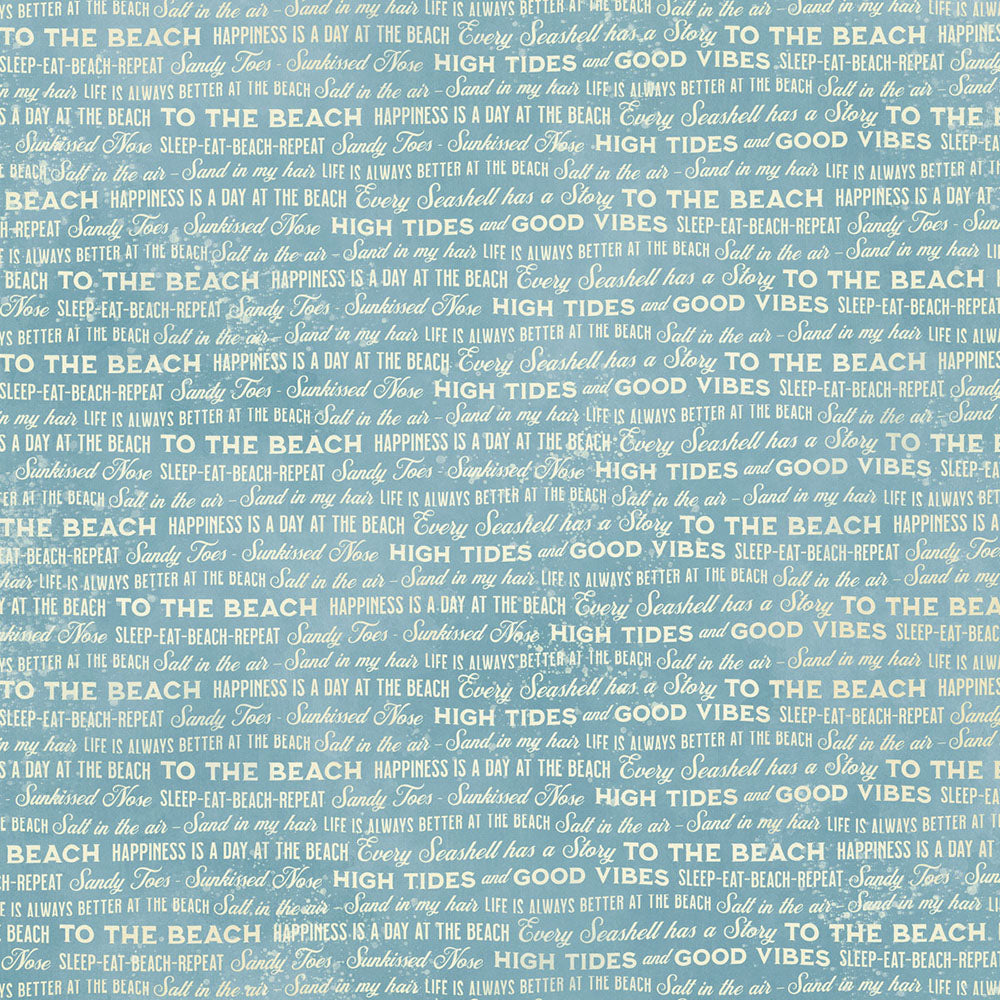 Graphic 45 - The Beach is Calling - Sleep-Eat-Beach-Repeat - 12 x 12"