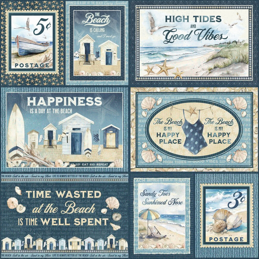 Graphic 45 - The Beach is Calling - High Tide Good Vibes - 12 x 12"