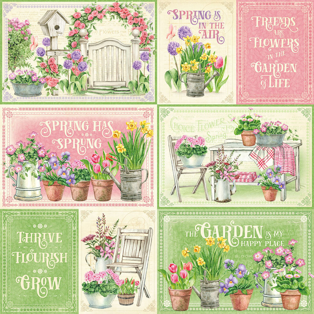 Graphic 45 -  Grow With Love - Friends And Flowers - 12 x 12"