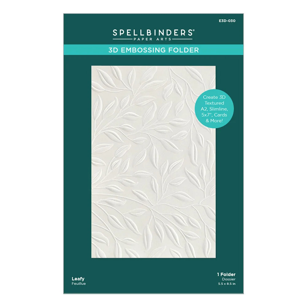 Spellbinders - 3D Embossing Folder - Leafy