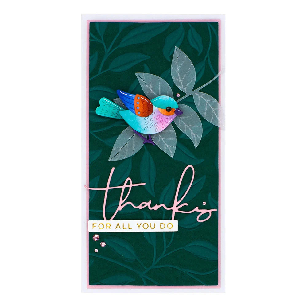 Spellbinders - 3D Embossing Folder - Leafy