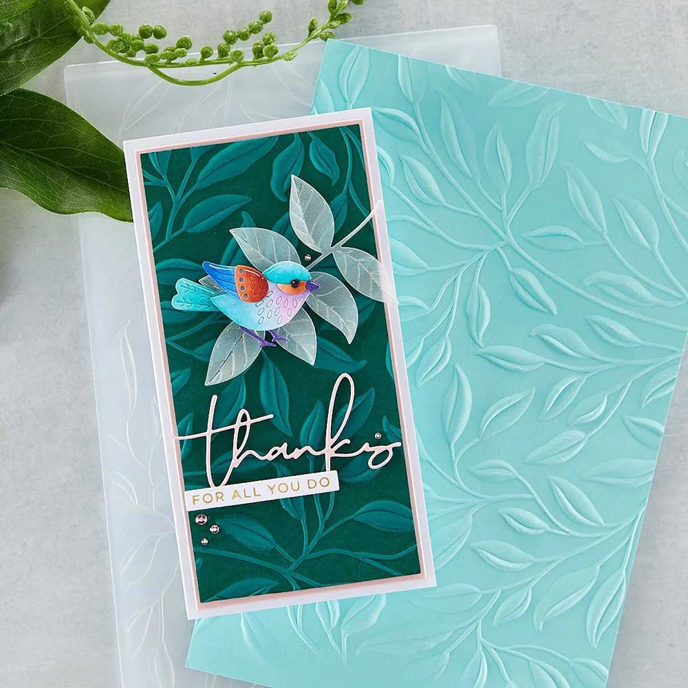 Spellbinders - 3D Embossing Folder - Leafy