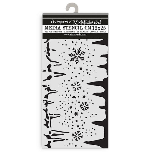 Stamperia - Dewdrops - Stencil - Snowflakes and ice