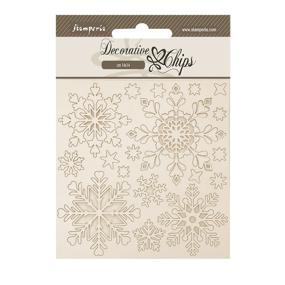 Stamperia - The Owl's house - Snowflakes - Decorative Chips