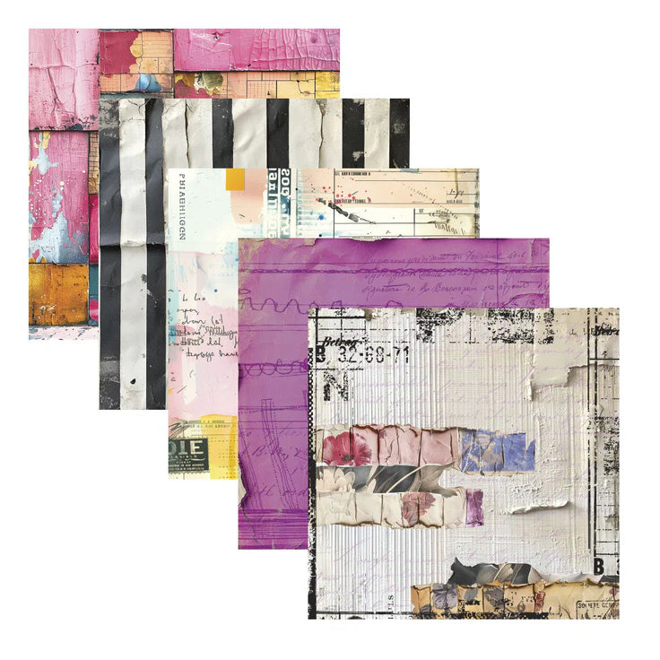Spellbinders - Beautifully Imperfect Collection - 6x6" Printed Paper