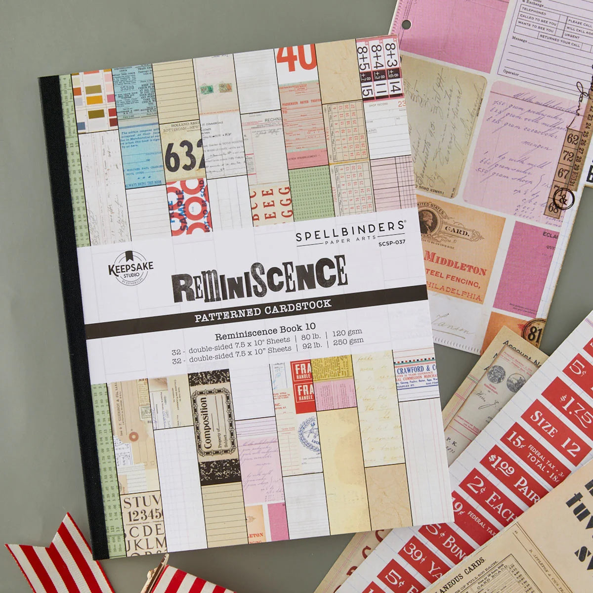 Spellbinders - Reminiscence Book 10 Patterned Cardstock by Esther Glas