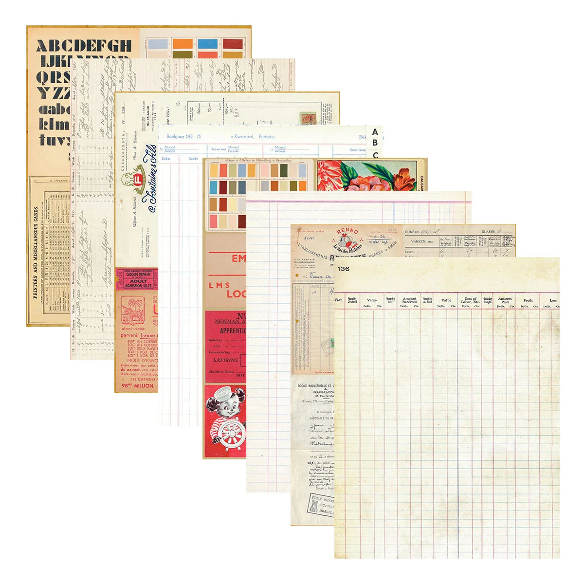 Spellbinders - Reminiscence Book 10 Patterned Cardstock by Esther Glas