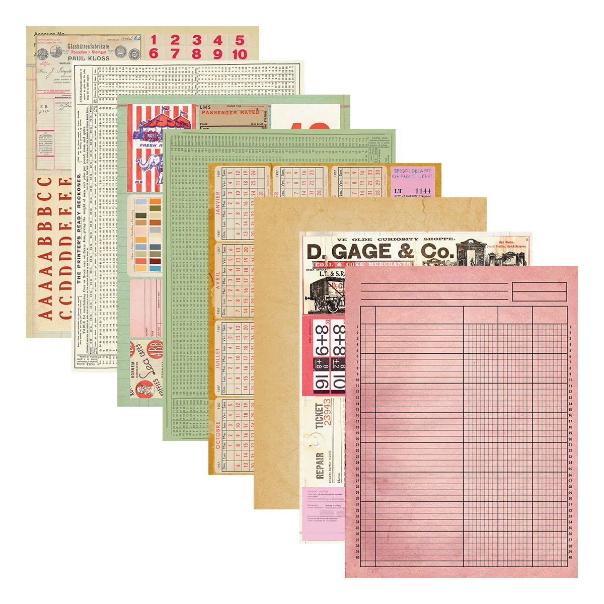 Spellbinders - Reminiscence Book 10 Patterned Cardstock by Esther Glas