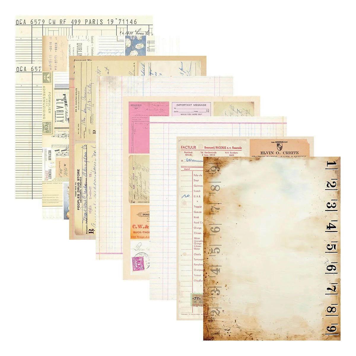 Spellbinders - Reminiscence Book 10 Patterned Cardstock by Esther Glas
