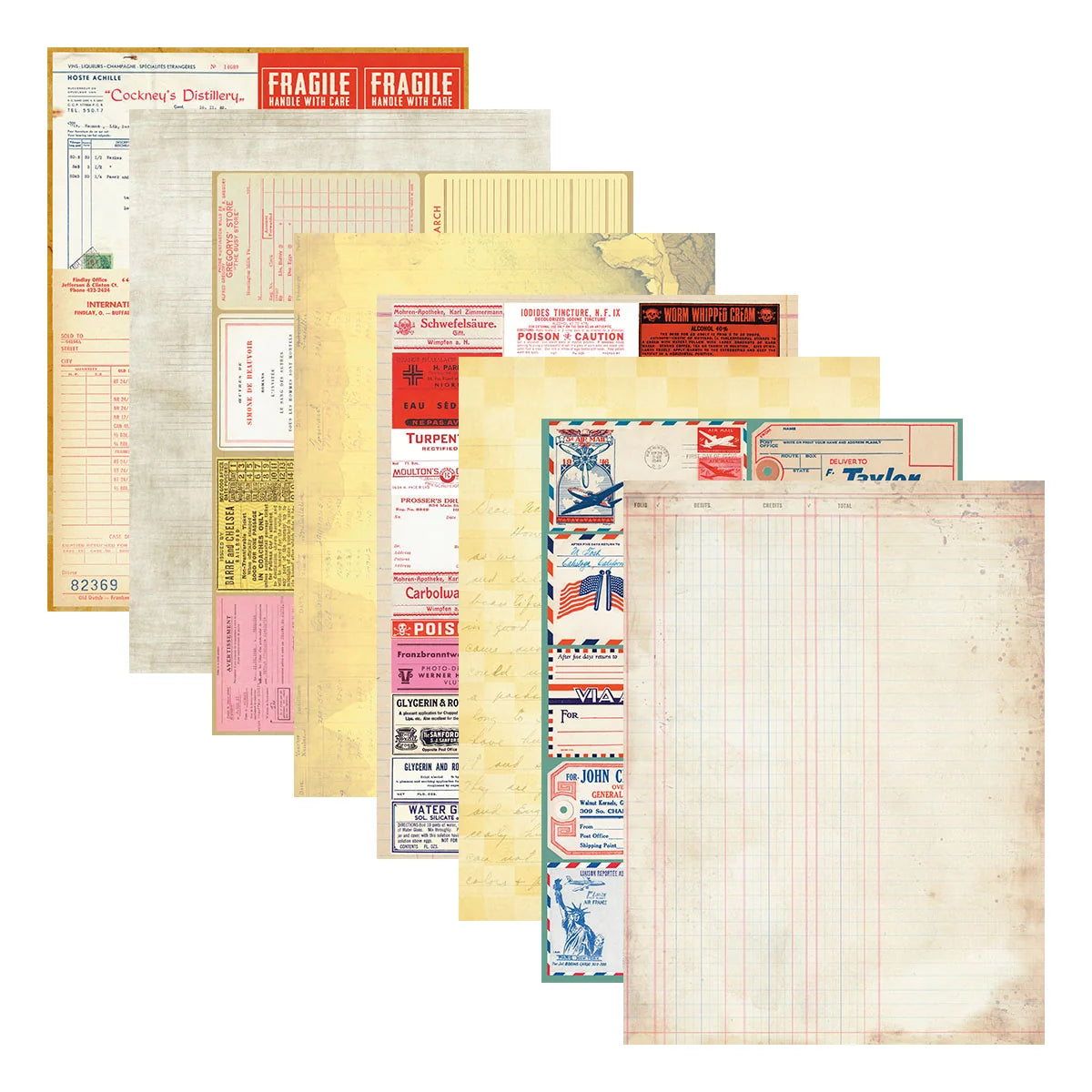 Spellbinders - Reminiscence Book 10 Patterned Cardstock by Esther Glas