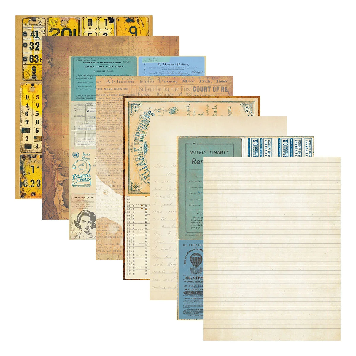 Spellbinders - Reminiscence Book 10 Patterned Cardstock by Esther Glas
