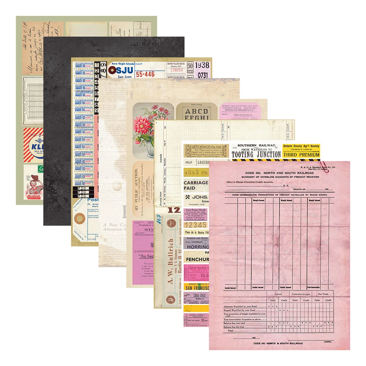 Spellbinders - Reminiscence Book 10 Patterned Cardstock by Esther Glas