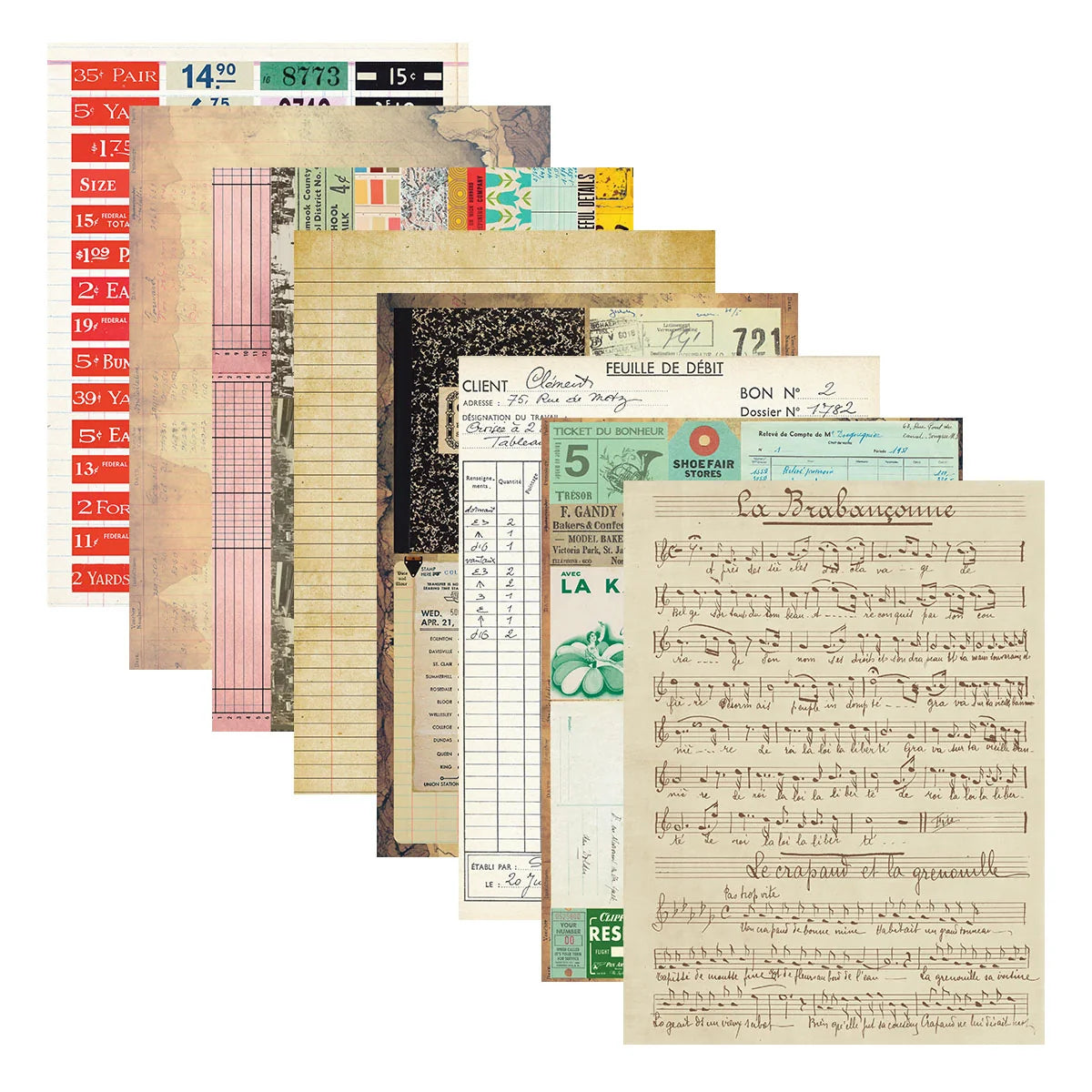 Spellbinders - Reminiscence Book 10 Patterned Cardstock by Esther Glas
