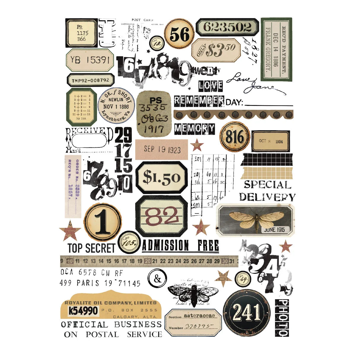 Spellbinders - Noted Details Rub-ons by Esther Glas