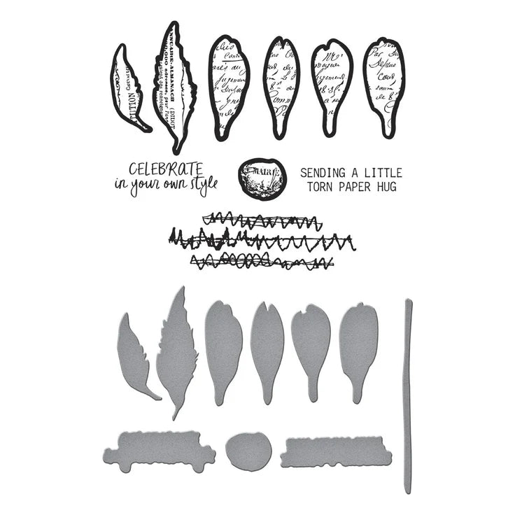 Spellbinders - Stamps & Die Sets - Sculpted Scripted Floral