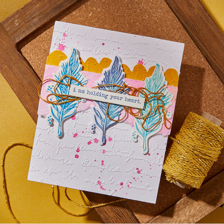 Spelbinders - BetterPress plate & dies set  - Feather Dreams