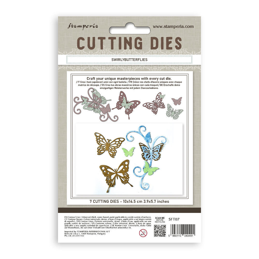 Stamperia  - Dies - Swirly Butterflies