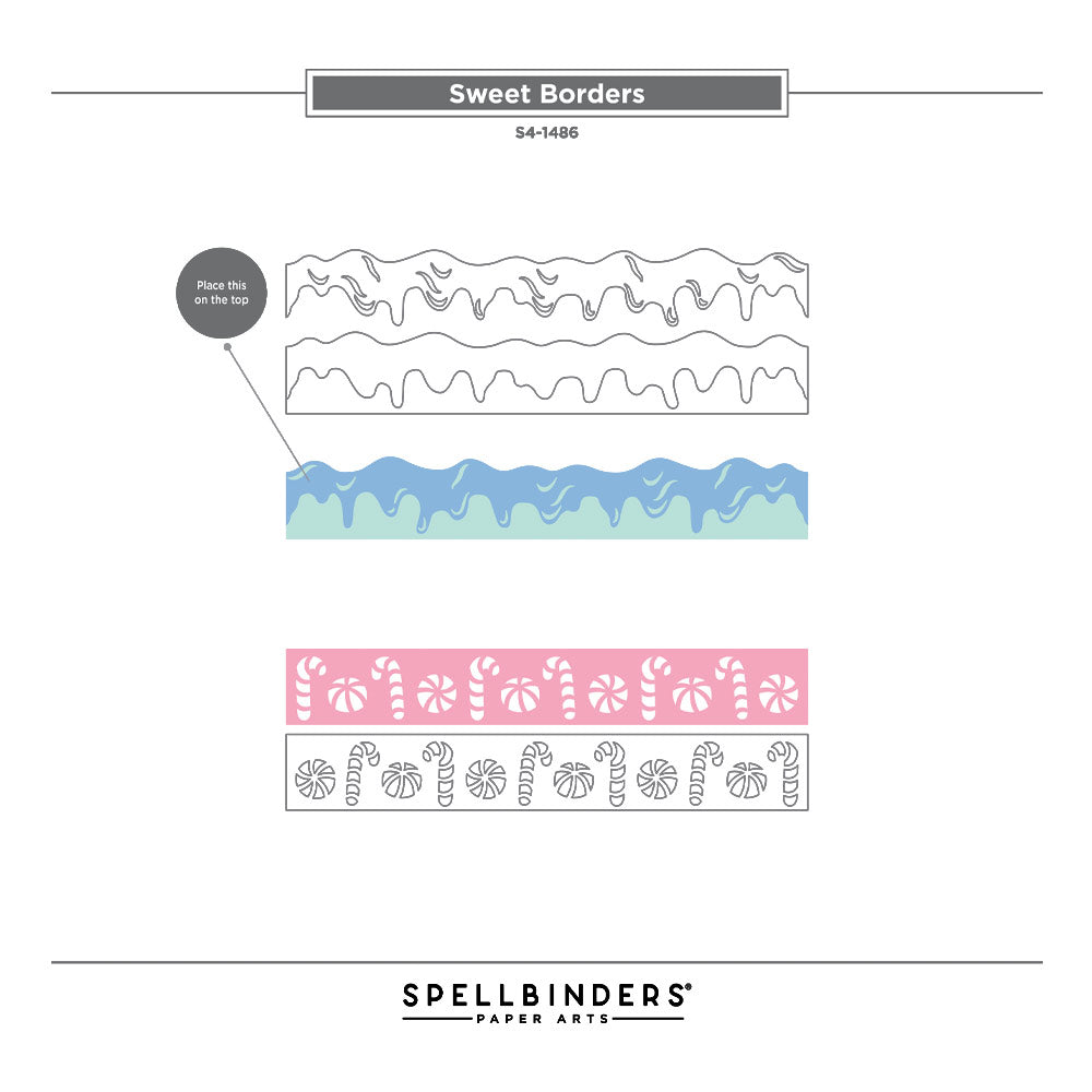 Spellbinders - Dies - Candy Christmas - Sweet borders
