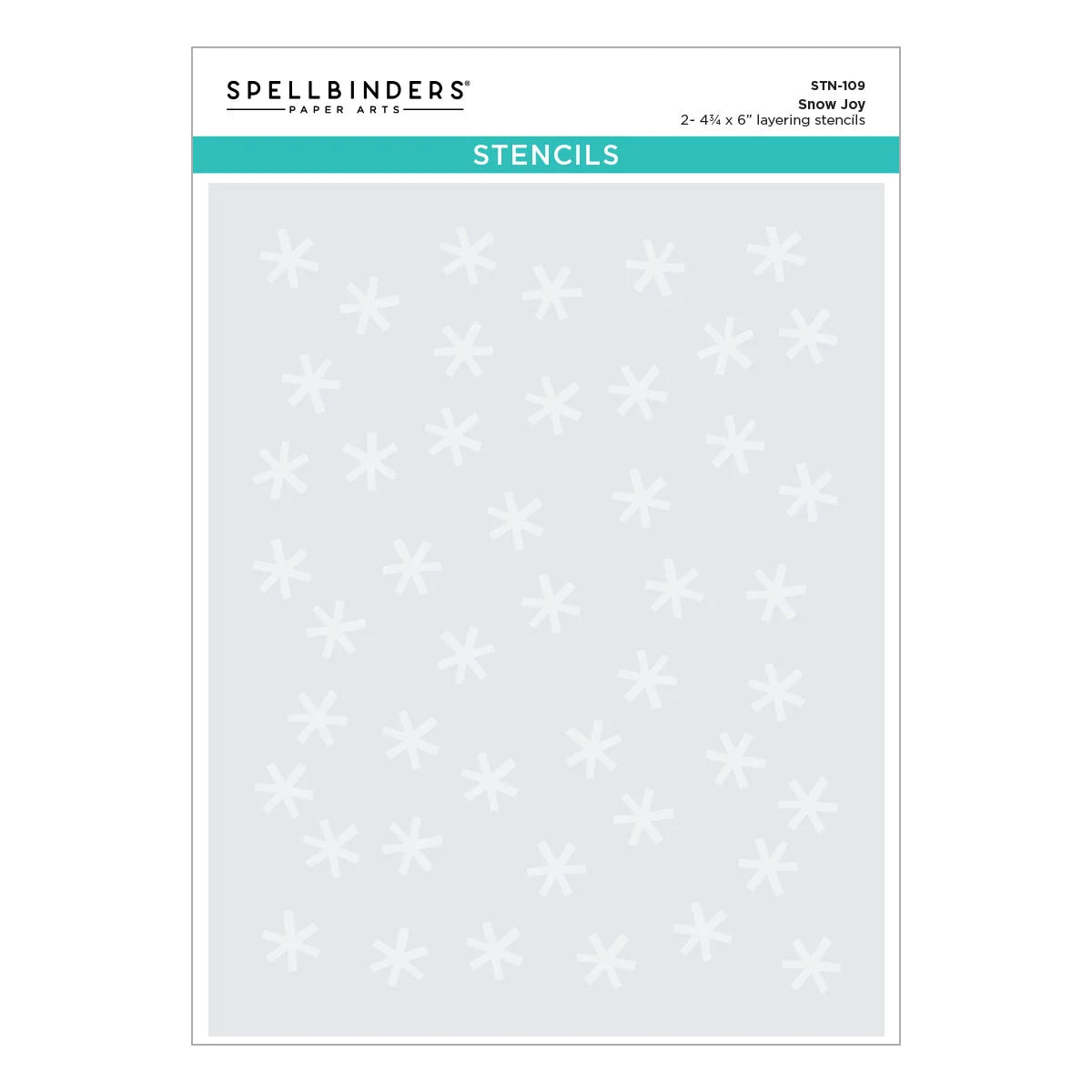Spellbinders - Layering Stencils - Mugs and Kisses - Snow Joy