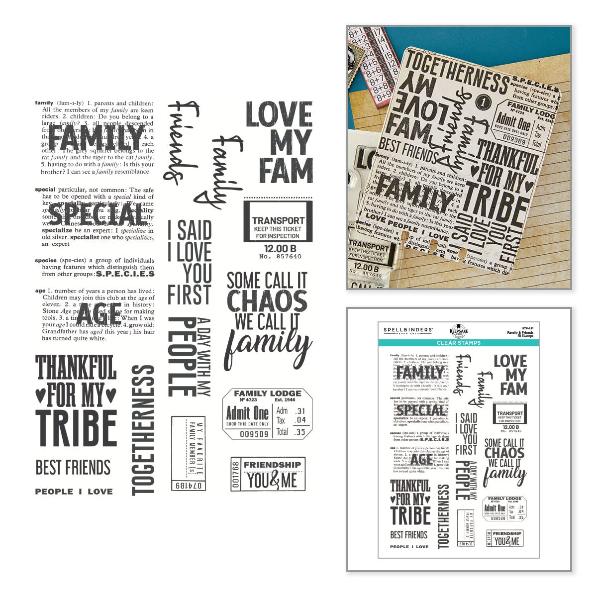 Family & Friends Clear Stamp Set by Esther Glas