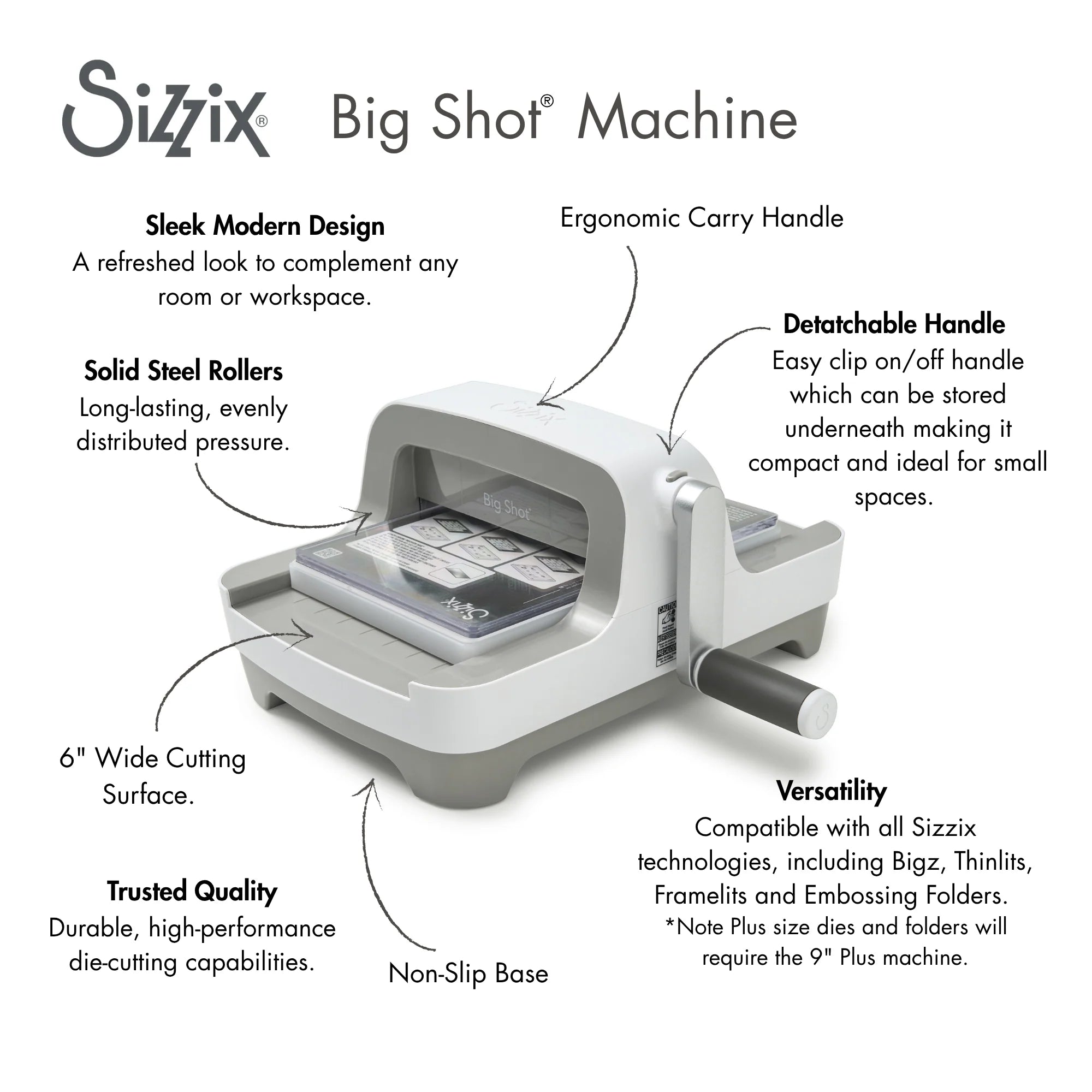 Sizzix - Big Shot Machine - Grey and White - New Edition