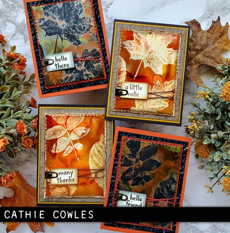 Tim Holtz Collection - Cling Stamps - Sketchy Leaves