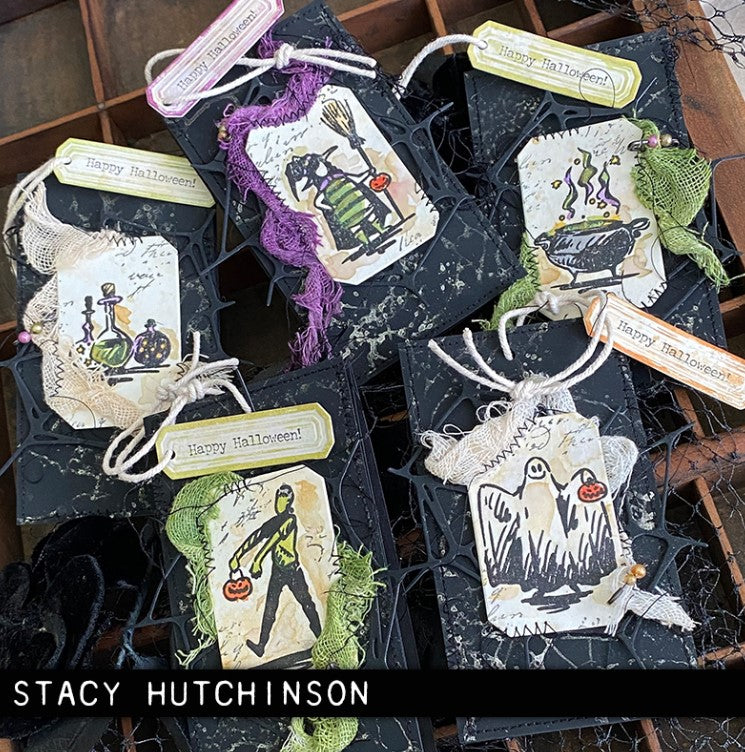 Tim Holtz Collection - Cling Stamps - Halloween Sketchbook
