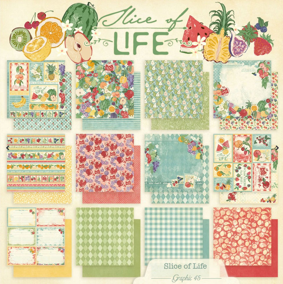 Graphic 45 - Slice of Life - Paper Pad - 12 x 12"