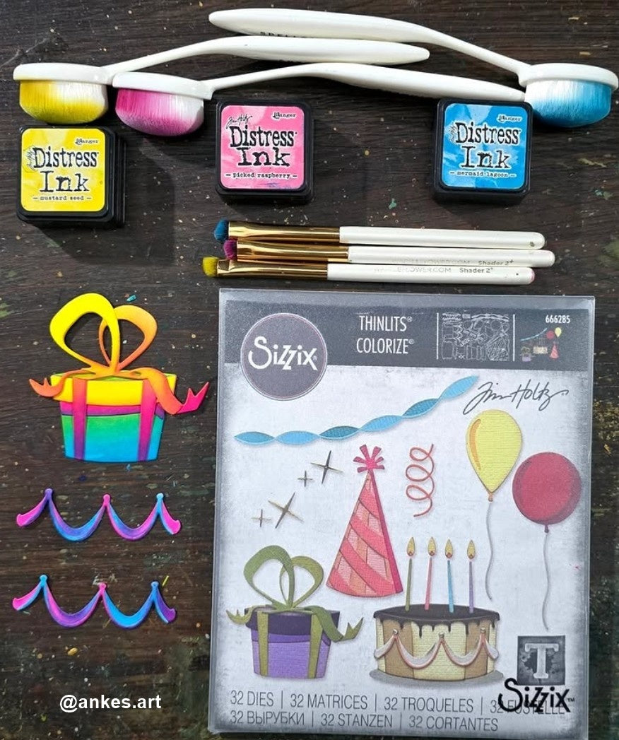 Sizzix - Tim Holtz  - Thinlits Dies - Colorize - Celebrate