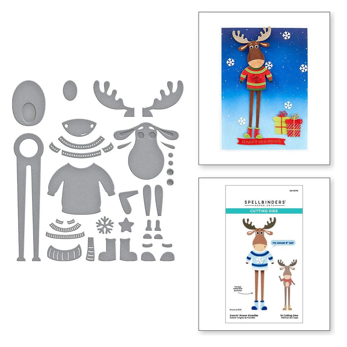 Spellbinders - Dies - The Dancin' Christmas Collection - Dancin' Moose Klondike