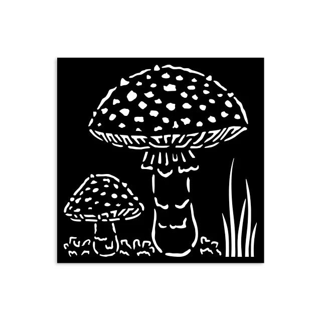Stamperia - Whispering woods - Stencil - Mushrooms - 12x12cm